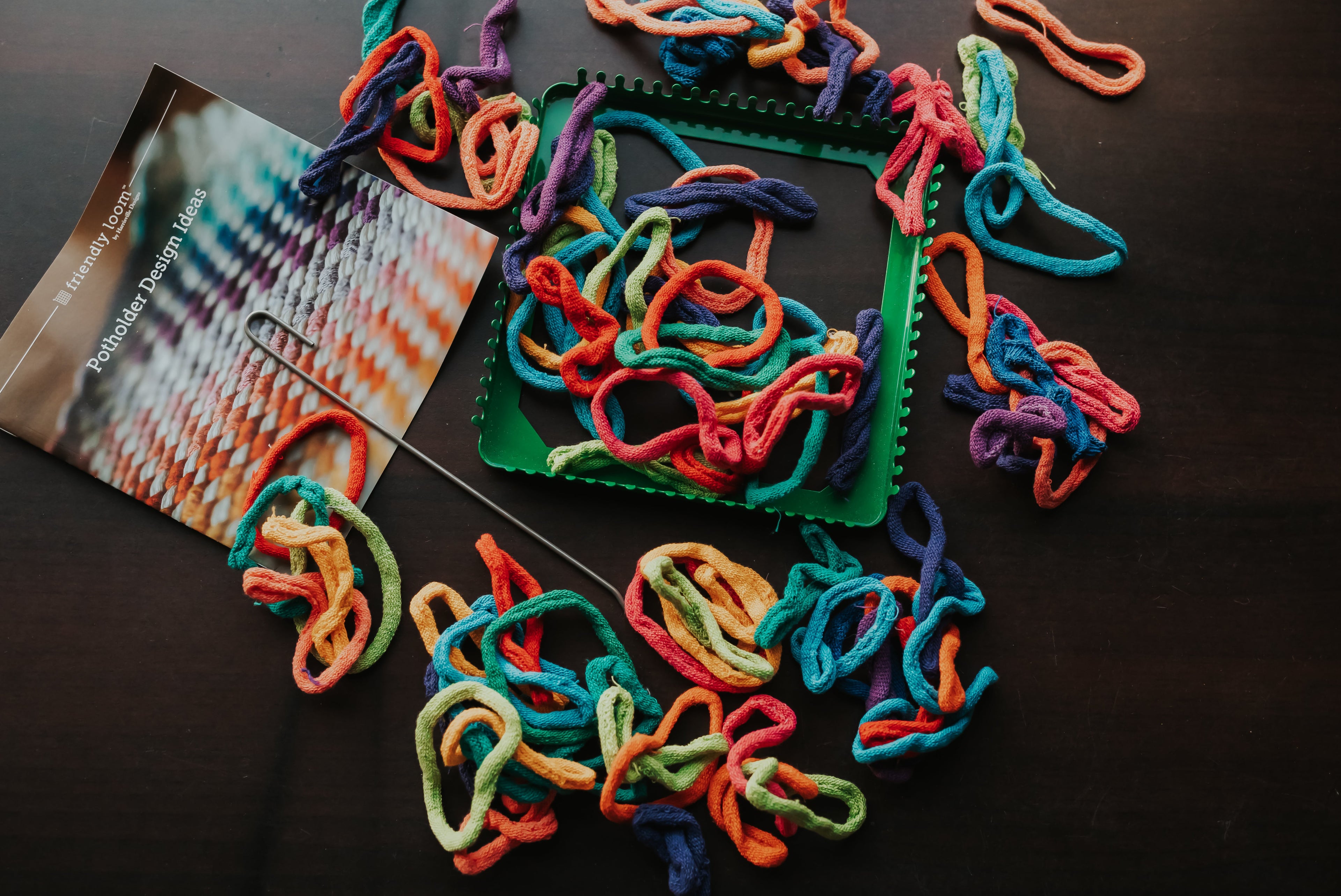 A photo of loom supplies as a cover photo for the supplies link.