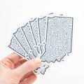 Indiana Maze State Map Die Cut Vinyl Sticker | 3.75x2.5"
