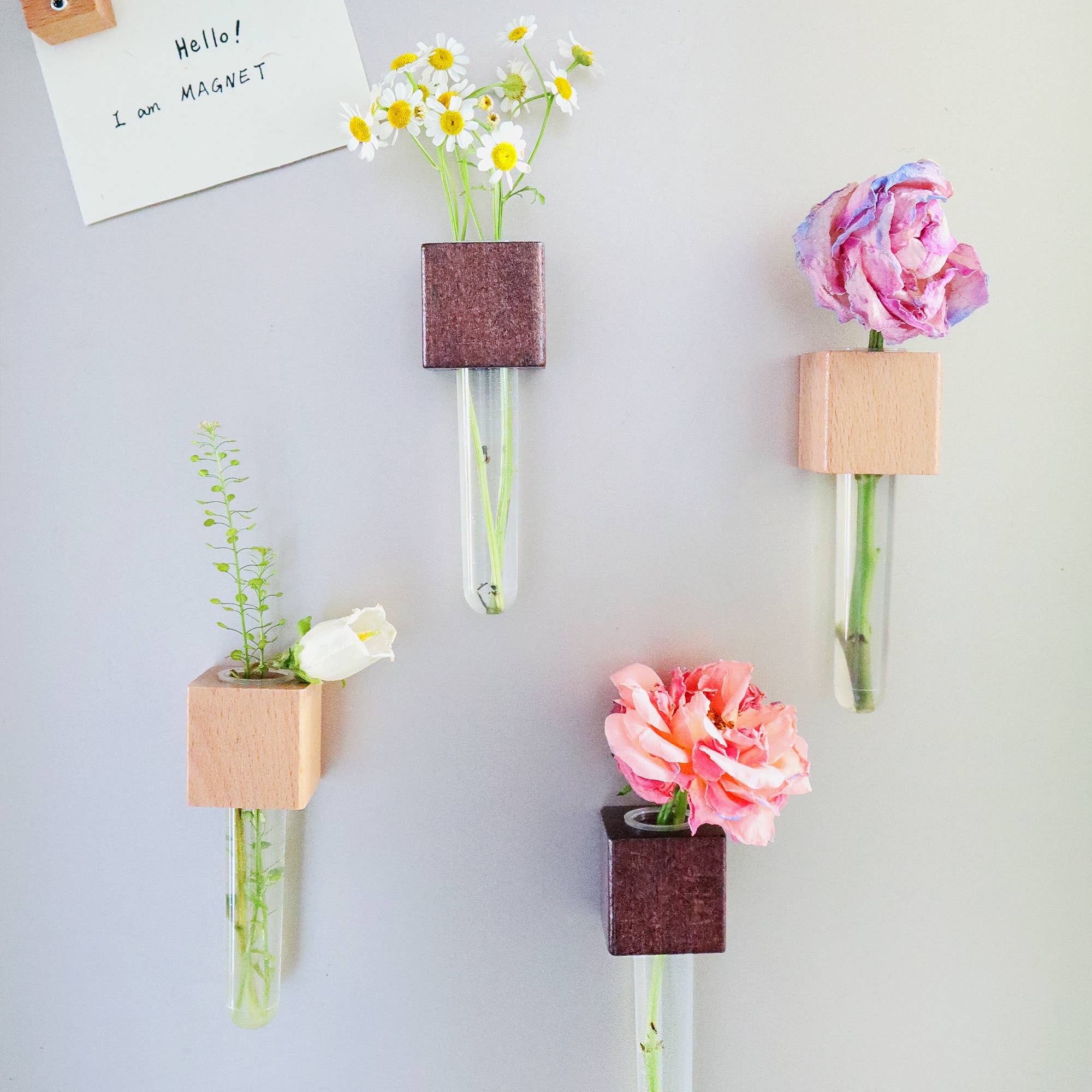 Mini Vase Magnets – Set of 2 – Decorative Fridge Magnets