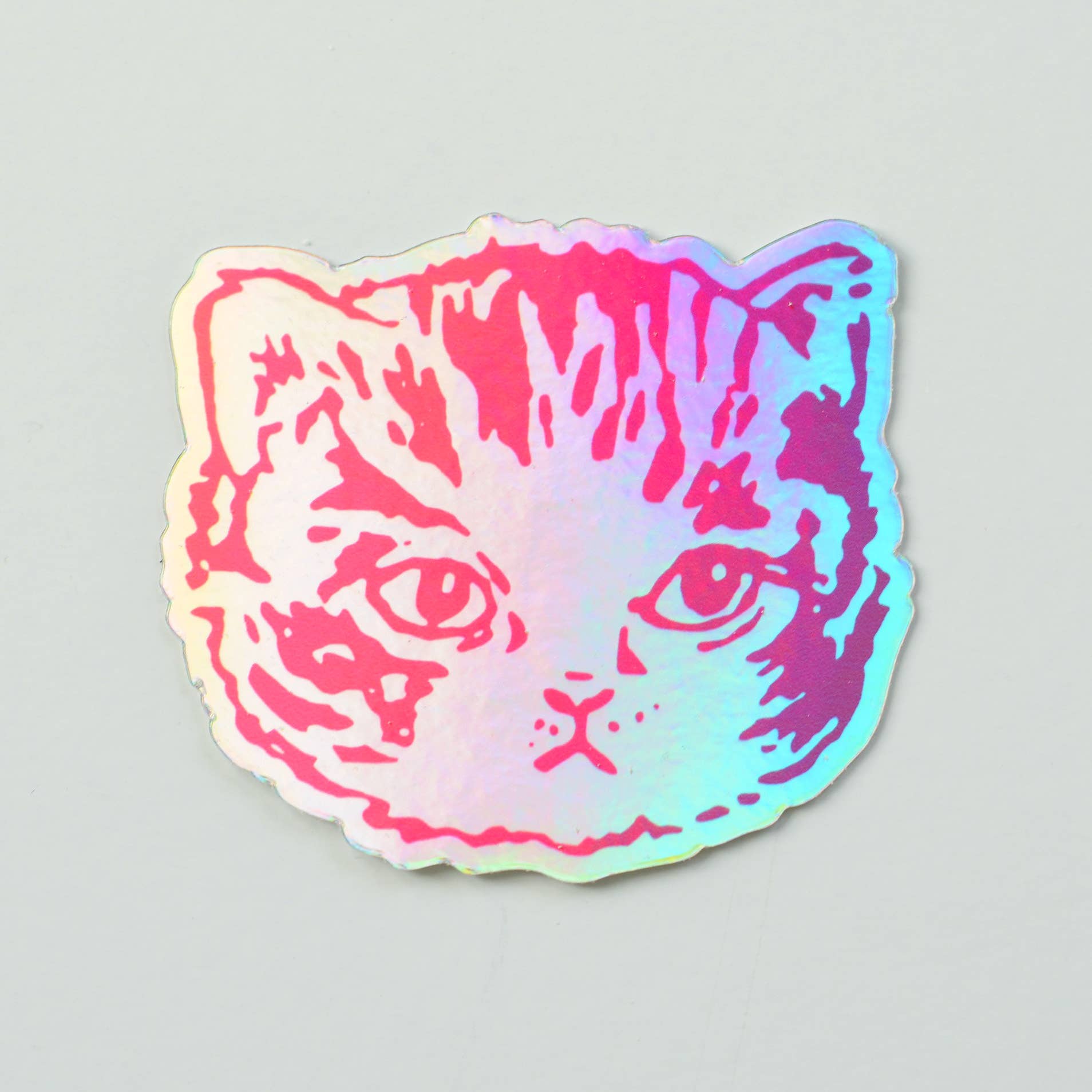 Holo Kitty | Holographic Cute Cat Die Cut Vinyl Stickers