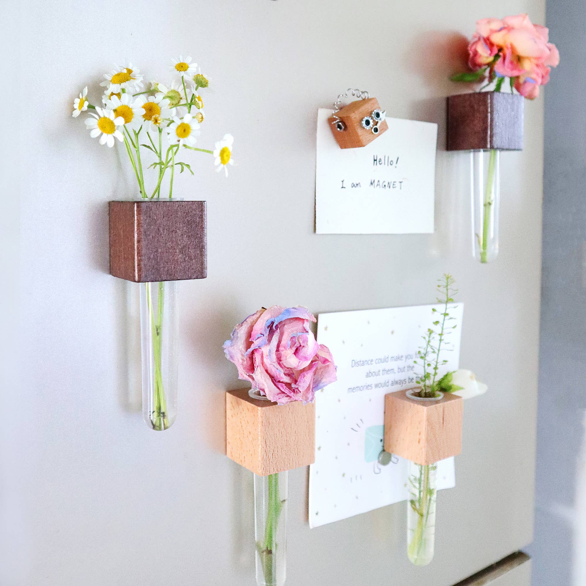Mini Vase Magnets – Set of 2 – Decorative Fridge Magnets