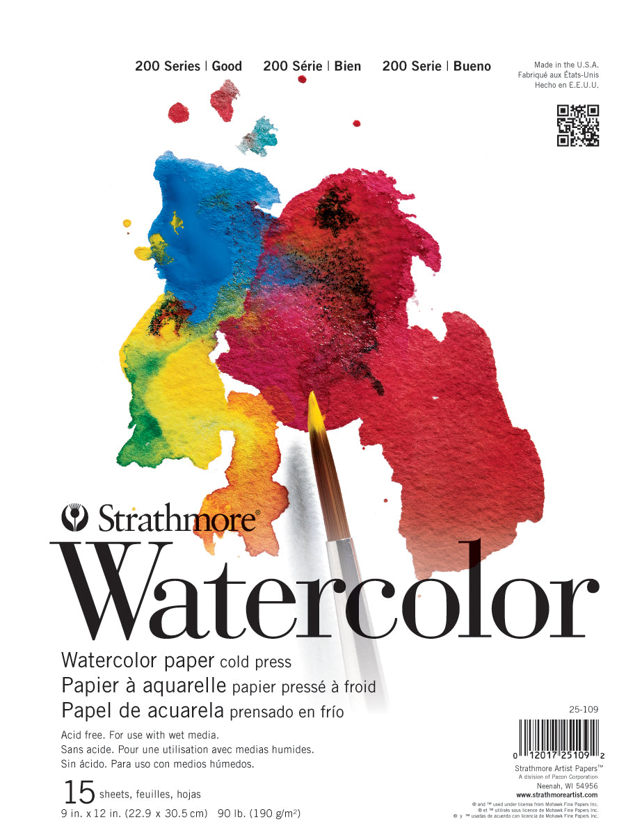 Strathmore Student Watercolor Pad 9"X12" - 15 sheets